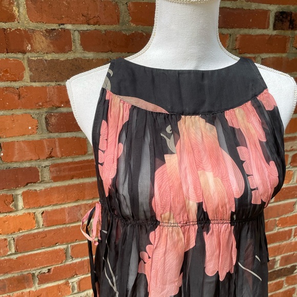 HOSS INTROPIA 100% SILK MINI DRESS Tunic Top Sheet Size 38 - Picture 2 of 9